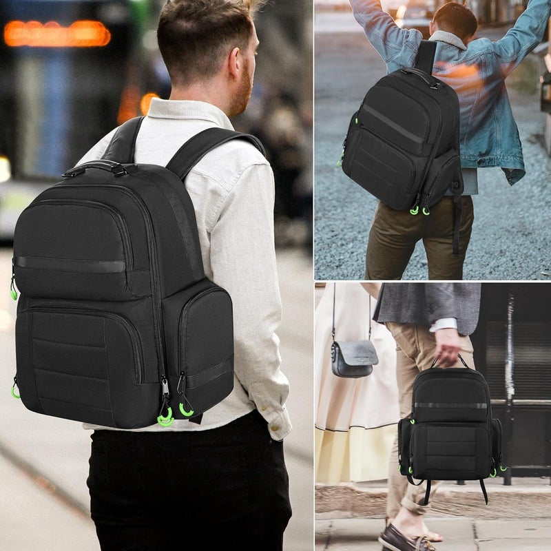 PGmoon Game Console Backpack Compatible with Xbox One/One S/ One X, Xbox Series S, Xbox 360/ 360 Slim, Travel Carrying Case Bag for 15.6’’ Laptop, Controllers, Cables (Patent Design) - Image 5
